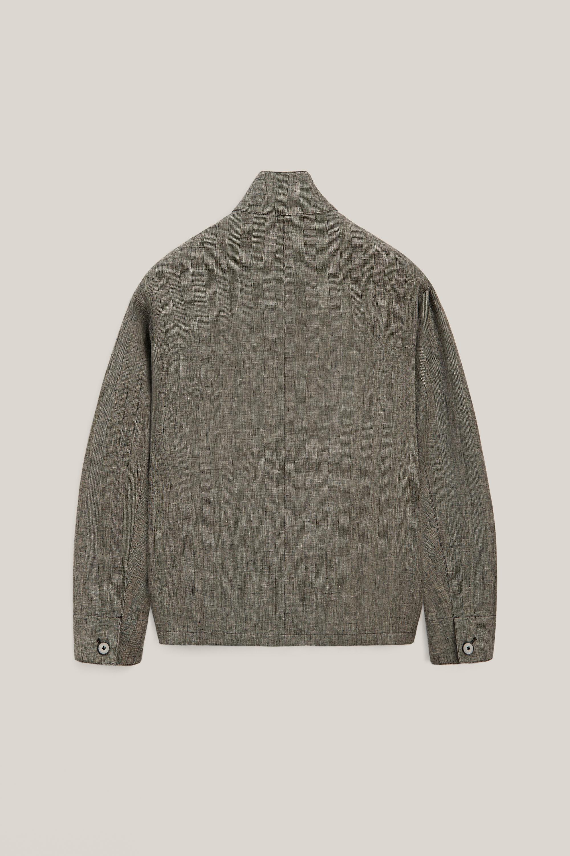 Blouson bomber à chevrons en lin - LIMITED EDITION